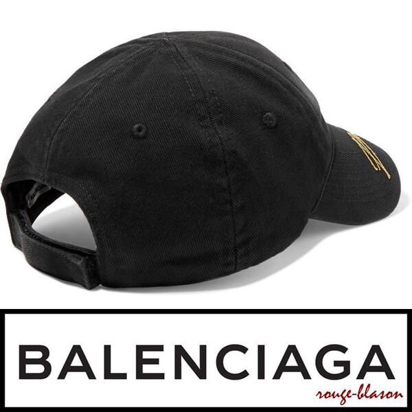 【新作】BALENCIAGA バレンシアガ ロゴ キャップ Embroidered cotton-twill 592992310B2
